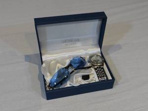 lot 55 image: Geneva Quartz Sports Collection Glasses & Watch Set - New in Box