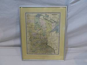 lot 69 image: Framed Map of Minnesota
