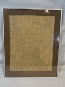 lot 71 image: Framed Map of Minnesota
