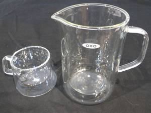 lot 80 image: Double-walled Glass Pitcher & Coffee Mug