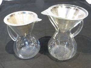 lot 81 image: 2 Glass Pour Over Coffee Makers