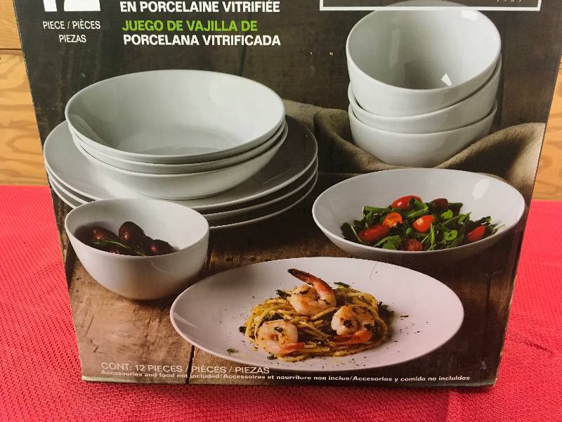 12 PC Denmark Dinnerware Set,Retail $14.99