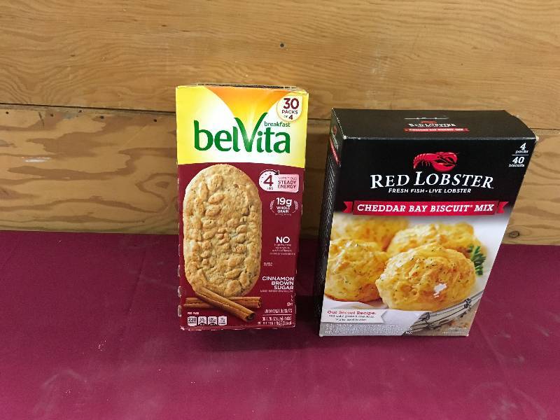 Red Lobster Cheddar Bay Biscuit Mix & Belvita Cinnamon Brown Sugar Breakfast Biscuits, Retail $22.98