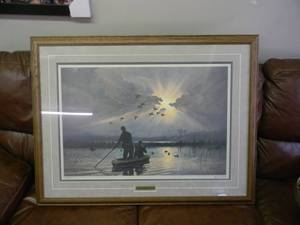 lot 3 image: NICE Daybreak on the Marshes. by Les C. Kouba. Approx 41x32 - SEE PICTURES