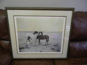 lot 6 image: Les Cheveaux by Jon Roberton. Approx 30x26 - SEE PICTURES