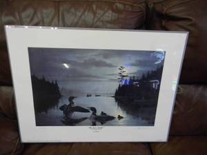 lot 9 image: The Loon Ballet by Les C Kouba. 12243000. Approx 25x19 - SEE PICTURES