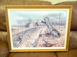 lot 12 image: VERY COOL ORIGINAL LES C KOUBA MINNESOTA PAINTING ON CANVAS MUST SEE Approx 27x21 - SEE PICTURES
