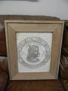 lot 14 image: RARE Sleepy Eye Milling Co. Sleepy Eye, MN. Advertising peice on Material  Approx 20x23 - SEE PICTURES