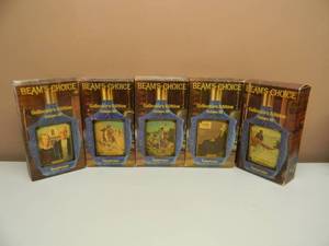 lot 38 image: SET OF 5 - BEAMS CHOICE VOLUME lll DECANTERS IN ORIGINAL BOXES - NICE COLLECTION - SEE PICTURES