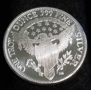 1 TROY OZ. .999 FINE SILVER 1964 KENNEDY DESIGN