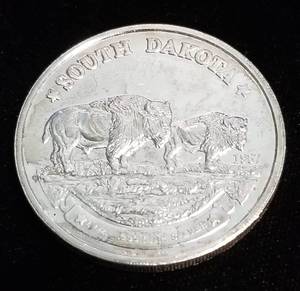 STATE OF SOUTH DAKOTA 1 TROY OZ .999 FINE SILVER BUFFALO
