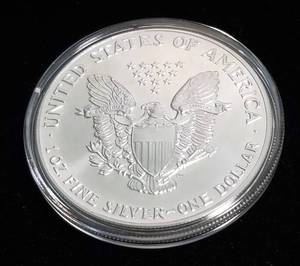 1991 AMERICAN SILVER EAGLE 1 TROY OZ. .999 FINE SILVER IN AIRTITE