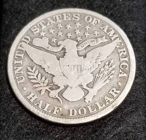 1907 BARBER SILVER HALF DOLLAR