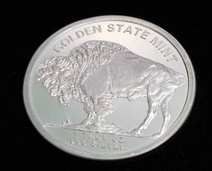 1 TROY OZ. .999 FINE SILVER INDIAN BUFFALO DESIGN