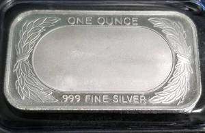 1 TROY OZ. .999 FINE SILVER BAR US FLAG DESIGN SEALED