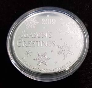 CHRISTMAS 2019 SANTA 1OZ .999 FINE SILVER IN AIRTITE