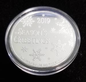 CHRISTMAS 2019 SANTA 1OZ .999 FINE SILVER IN AIRTITE