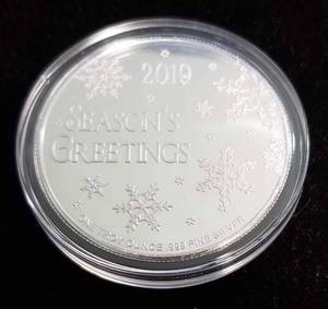CHRISTMAS 2019 SANTA 1OZ .999 FINE SILVER IN AIRTITE