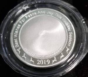 CHRISTMAS 2019 FARM TRUCK SCENE 1OZ .999 FINE SILVER IN AIRTITE