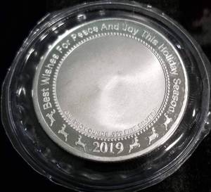 CHRISTMAS 2019 FARM TRUCK SCENE 1OZ .999 FINE SILVER IN AIRTITE