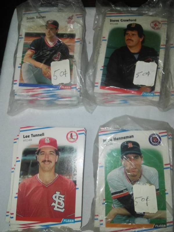 lot 16 image: HUGE LOT Baseball Cards MLB, 1988, Pins Legion patch & more