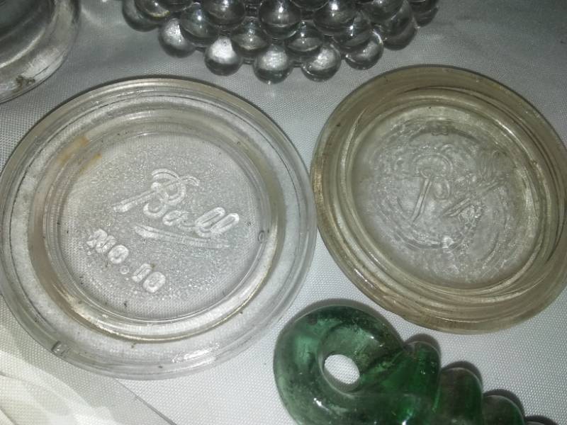 lot 48 image: HUGE LOT, SEE ALL PICS, Glass  crystal, Ball lids Pyrex, clock, plates, trays & more