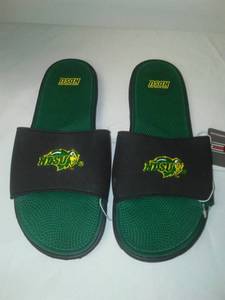 lot 40 image: NDSU  BISON  Sandals Mens 78 or Womens 910 embroidered