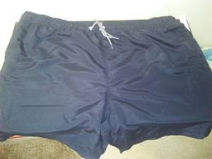 lot 59 image: Mens Swim Trunks - 3XL Poly, Navy Blue NEW