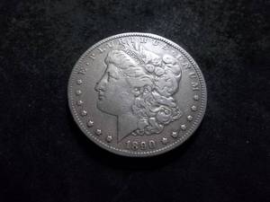 1890 CC  Morgan Silver Dollar
