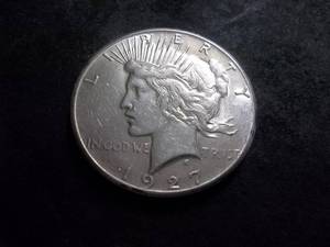 1927 Peace Silver Dollar