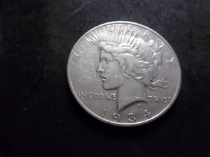 1934 D Silver Peace Dollar