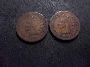 1879, 1881 Indian Head Cents