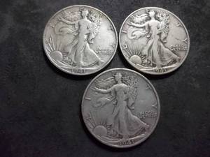 1941 P,D,S Walker Half Dollars