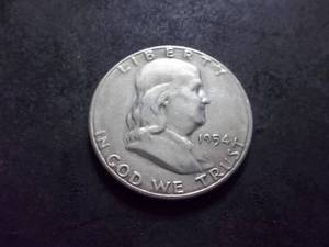 1954 S Franklin Half Dollar