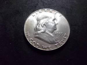 1955 Franklin Silver Half Dollar