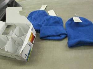3 Blue Stocking Caps Retail $12.99...