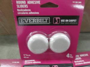 8- 4pks Everbilt Round Adhesive Sli...