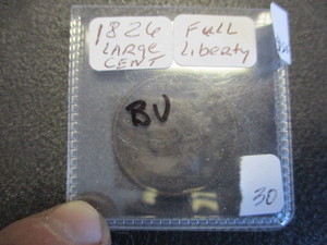 lot 30 image: 1826 Large Cent wFull Liberty. Very Nice Coin. 193 years OLD