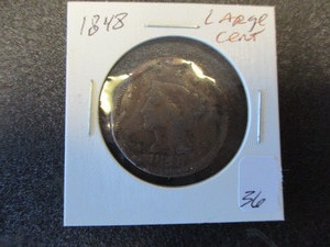 lot 36 image: 1848 Large Cent