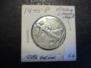 lot 53 image: 1945 Silver Walking Liberty Half Dollar