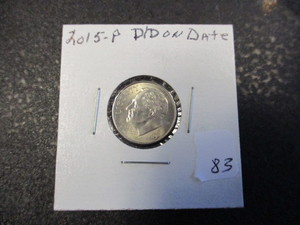 lot 83 image: Rare Double Die 2015-P Roosevelt Dime. Date is clear Double Die