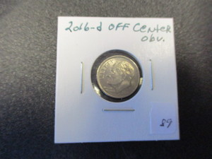 lot 89 image: 2016-D Rare Offcenter Strike Roosevelt Dime