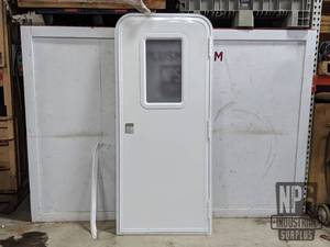 lot 9 image: New Unused Insulated RV Door w Screen