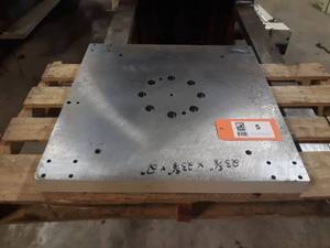 lot 5 image: 2 Thick Steel Plate 23 x 23 - Would Make a Good Welding Table