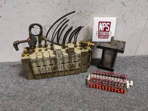 lot 113 image: Numatics and SMC Pneumatic Solenoid Valve Banks (Loc. S35)