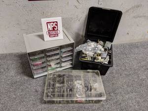 lot 116 image: Parts Organizers w Electrical Components, Bolts and More (Loc. S38)