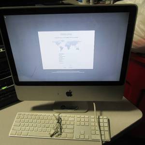 lot 80 image: APPLE I-Mac All in One  Tested Working wkeyboard  Core 2 Duo (T7300)
