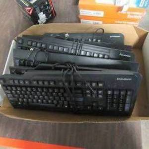 lot 87 image: Box of 6x Lenovo Keyboards with number pads