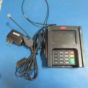 lot 97 image: Ingenico Credit Card Machince, with Chip Reader, Cables.