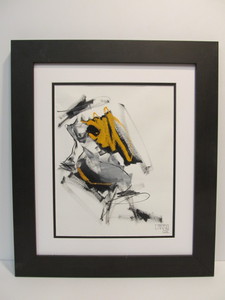lot 38 image: GASTON CARRIO Framed Signed Original Abstract Nude Painting 